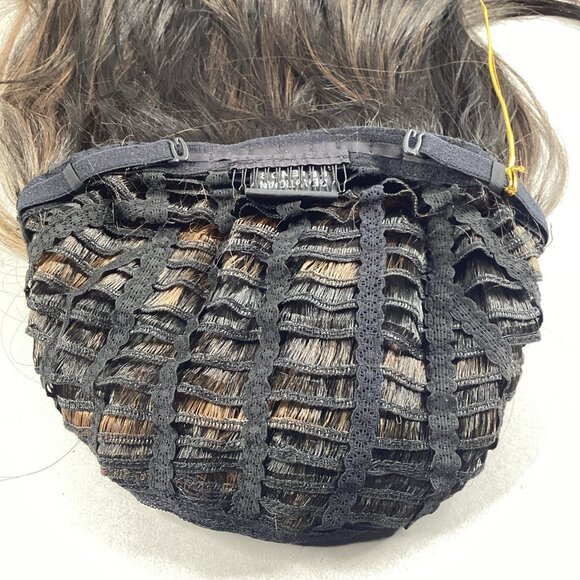 Halo Ashanti Straight #F1B/30 Black Honey Brown Human Hair Blend Full Wig - Picture 6 of 8